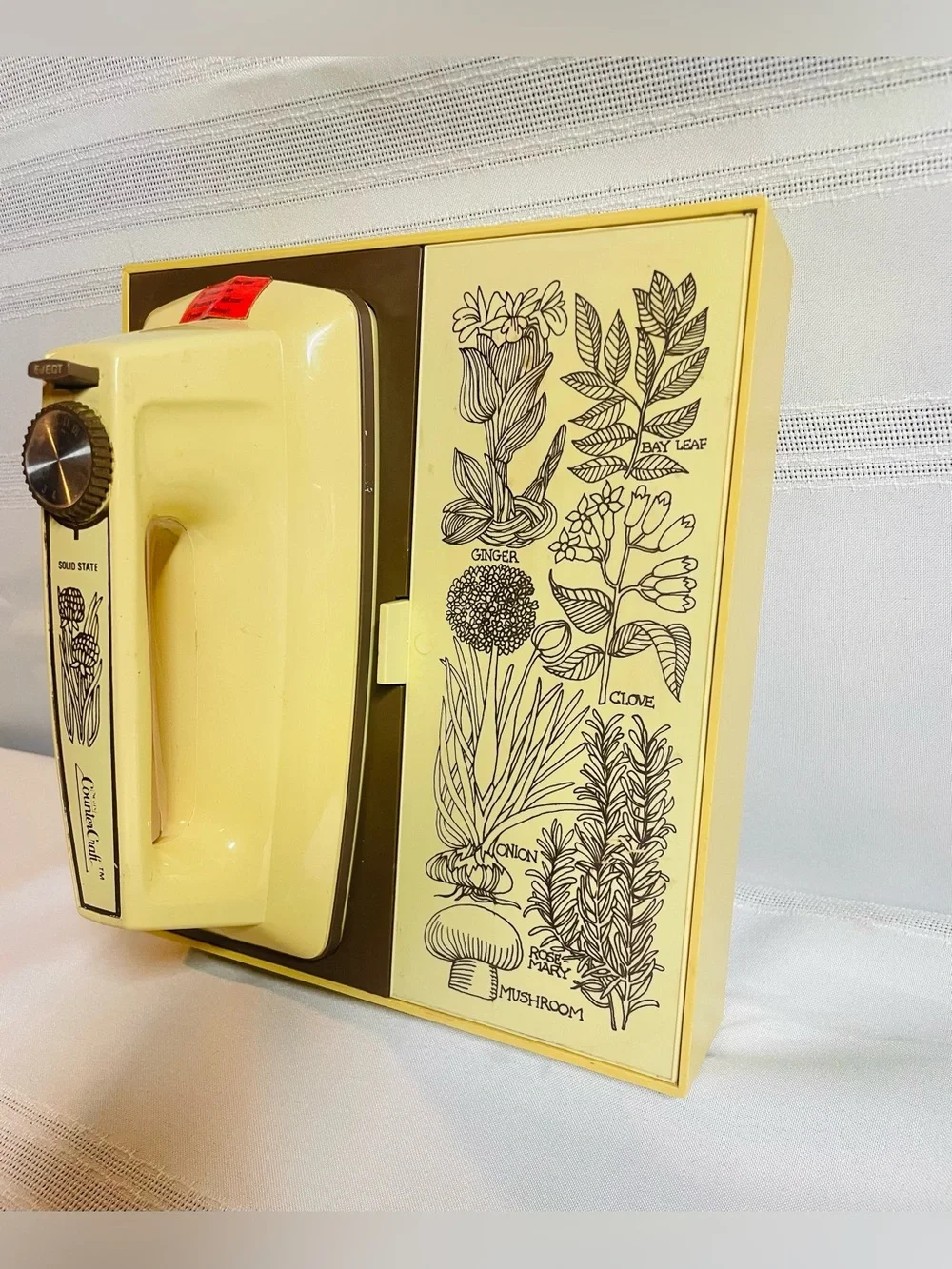 Vintage MCM Sears Counter Craft Solid State Hand Mixer with Storage Case WORKS